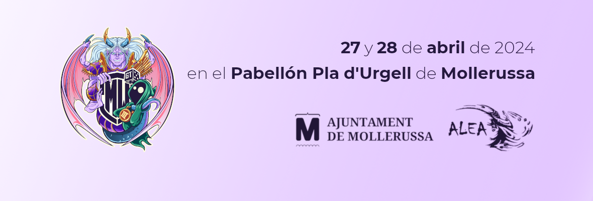 3º GT Mollerussa de Warhammer 40.000. 27 y 28 de abril de 2024 en el Pabellón Pla d'Urgell de Mollerussa. Ajuntament de Mollerussa. ALEA Lleida